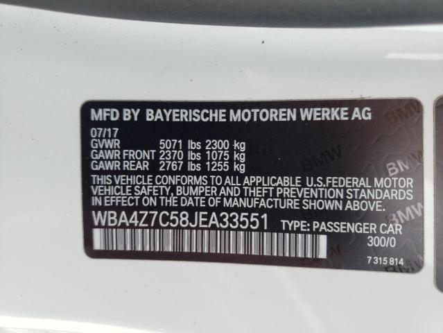WBA4Z7C58JEA33551 BMW 440XI