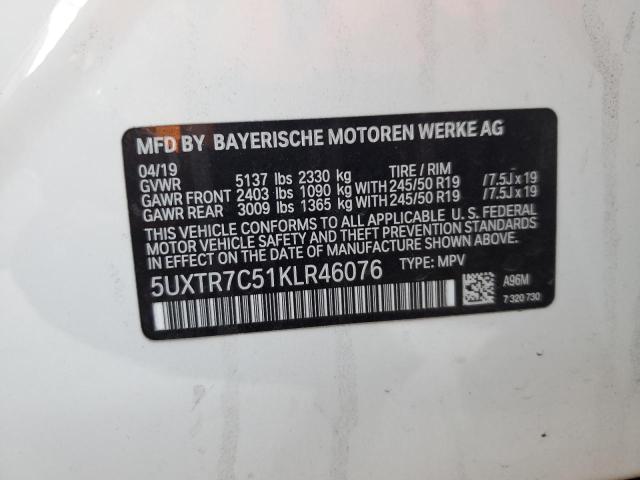 5UXTR7C51KLR46076 BMW X3 Sdrive30i