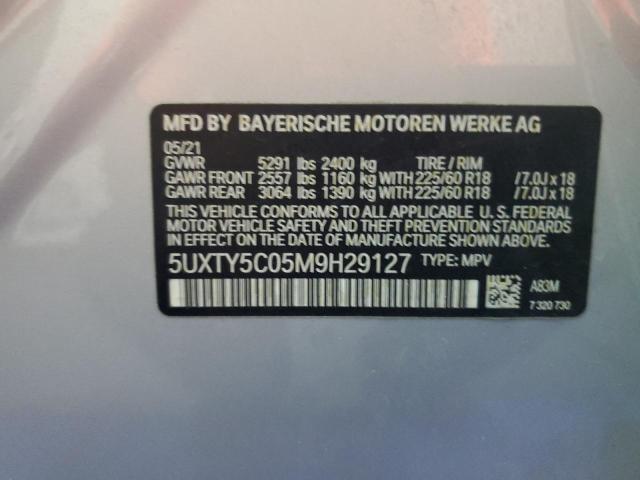 5UXTY5C05M9H29127 BMW X3 Xdrive30i