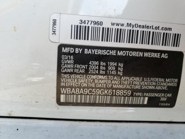 WBA8A9C59GK618859 BMW 320 I
