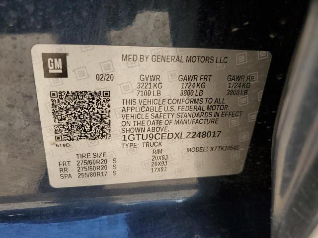 1GTU9CEDXLZ248017 GMC Sierra K1500 Elevation