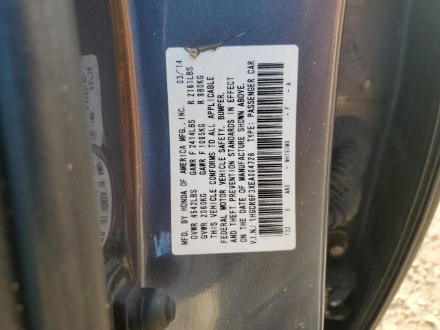 1HGCR6F3XEA004728 Honda ACCORD HYBRID