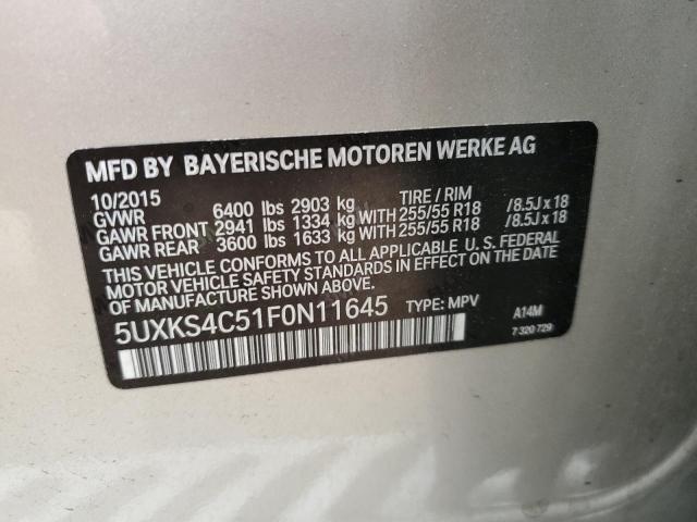 5UXKS4C51F0N11645 BMW X5 Xdrive35d