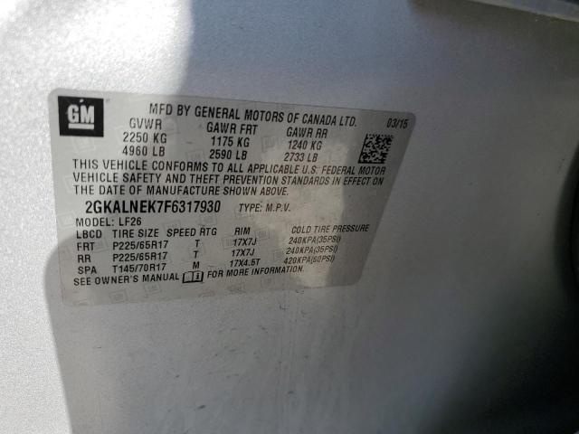 2GKALNEK7F6317930 GMC TERRAIN SL