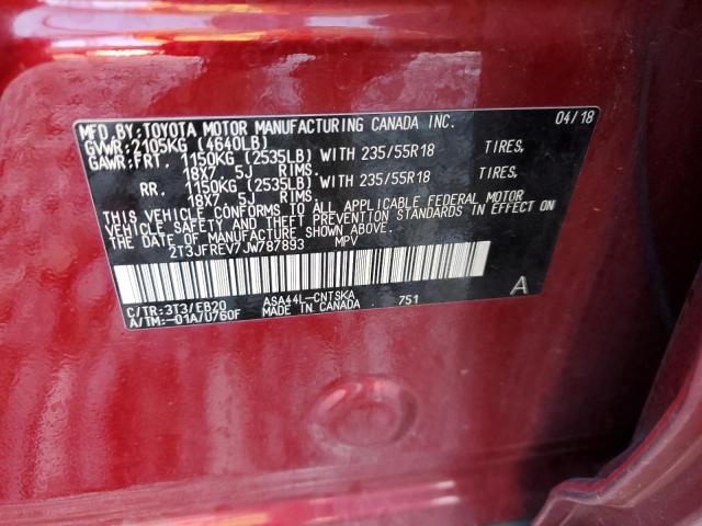 2T3JFREV7JW787893 Toyota RAV4 SE