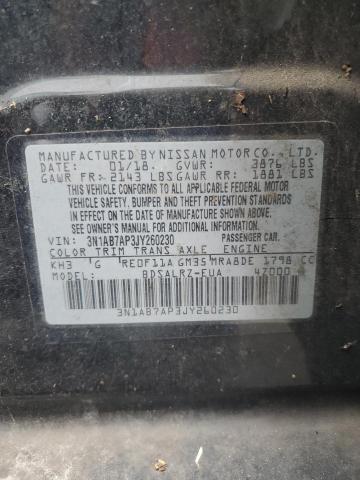 3N1AB7AP3JY260230 Nissan SENTRA S