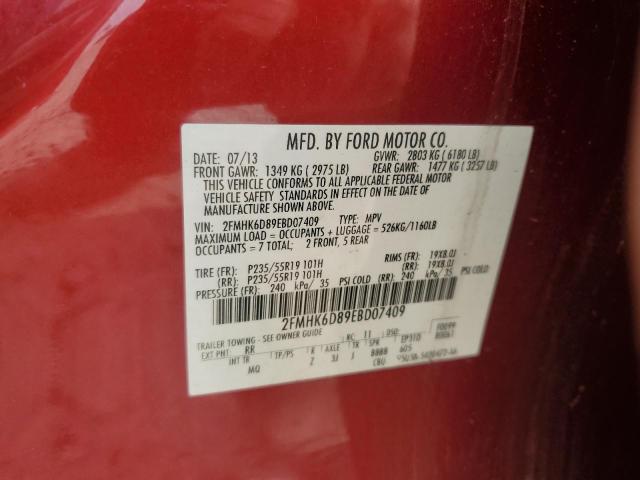 2FMHK6D89EBD07409 Ford FLEX LIMIT