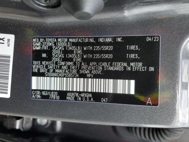 5TDXBRCH0PS585734 Toyota Highlander