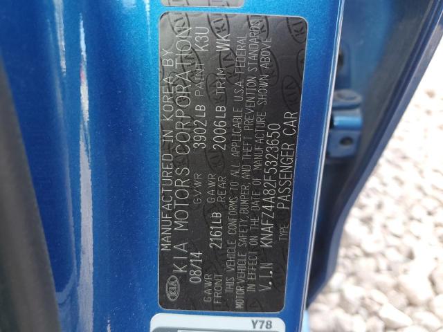 KNAFZ4A82F5323650 KIA FORTE EX