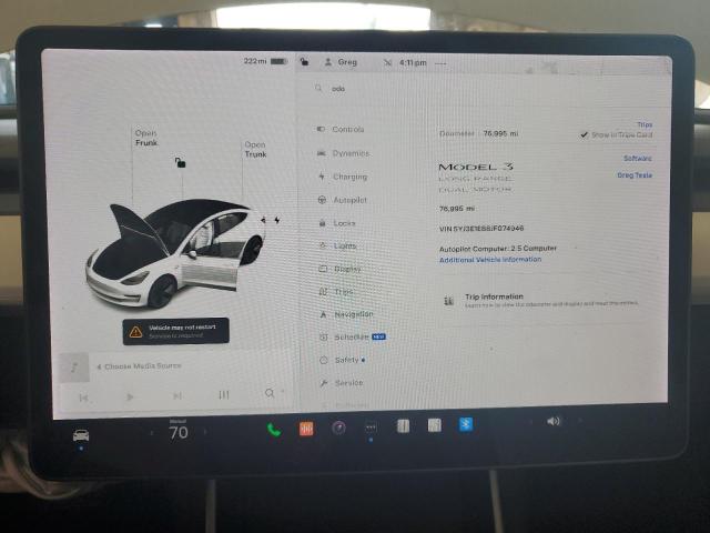 5YJ3E1EB8JF074946 Tesla MODEL 3