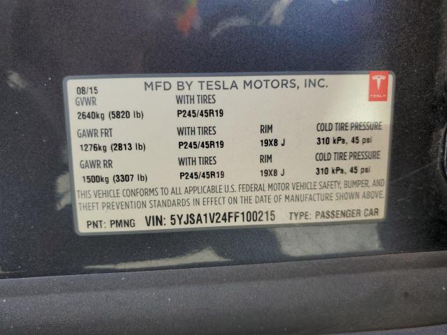 5YJSA1V24FF100215 Tesla Model S 90