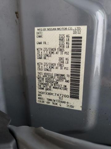 5N1BT3CB0PC747200 Nissan Rogue Sl