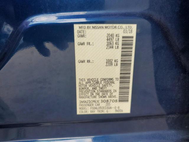 1N4AZ1CP6JC308708 Nissan LEAF S