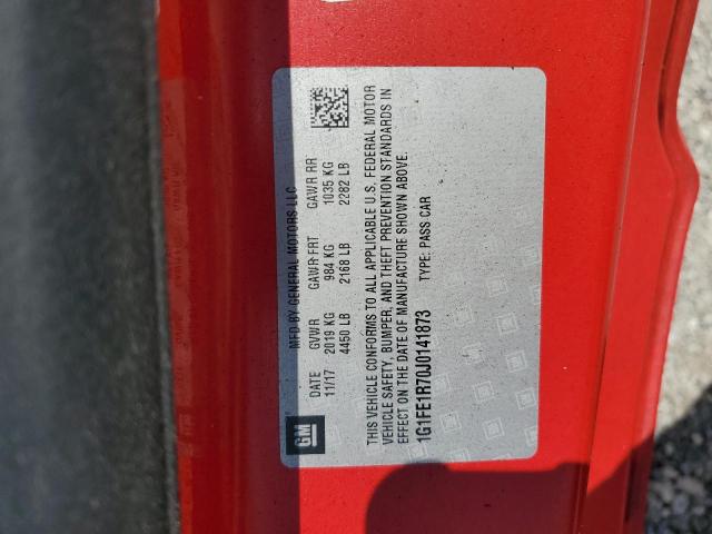1G1FE1R70J0141873 Chevrolet CAMARO SS