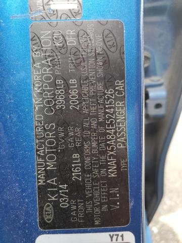KNAFX5A84E5241526 KIA FORTE EX