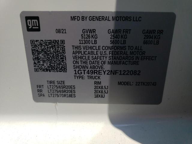 1GT49REY2NF122082 GMC SIERRA K25