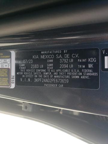 3KPF24AD2PE673659 KIA FORTE LX