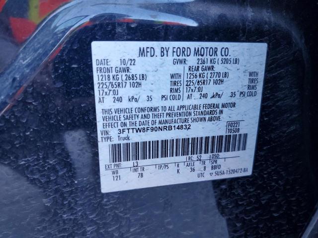 3FTTW8F90NRB14832 Ford MAVERICK X