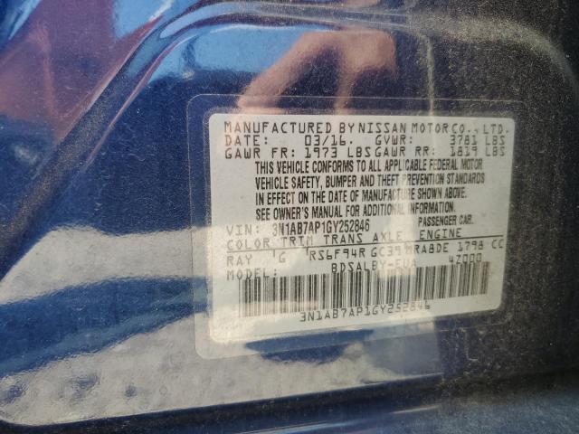 3N1AB7AP1GY252846 Nissan SENTRA S