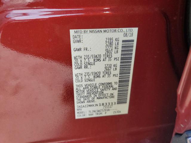 5N1AZ2MHXJN183333 Nissan MURANO S