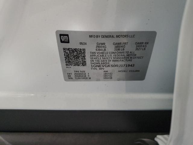 1GNEVGKS0RJ171943 Chevrolet TRAVERSE L