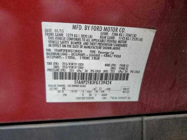 1FAHP2F83FG139424 Ford TAURUS LIM