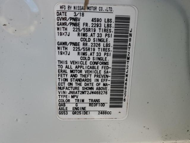 JN8AT2MT2JW468276 Nissan ROGUE S