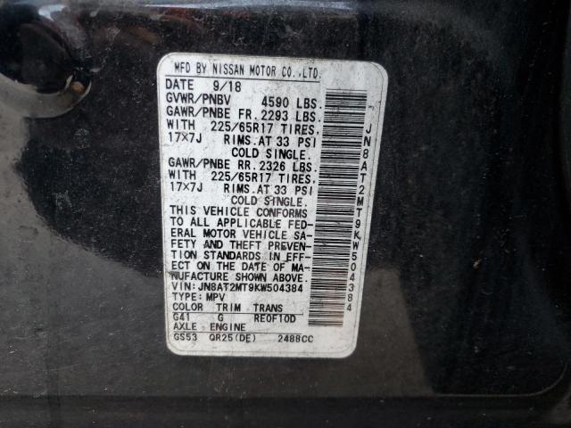 JN8AT2MT9KW504384 Nissan ROGUE S