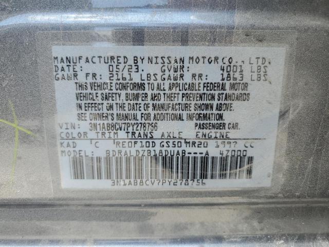 3N1AB8CV7PY278756 Nissan SENTRA SV