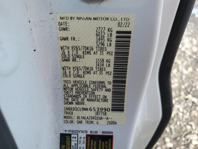 1N6ED1CL9NN653990 Nissan FRONTIER S