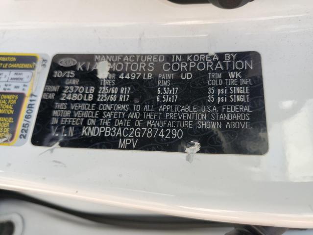 KNDPB3AC2G7874290 KIA SPORTAGE L
