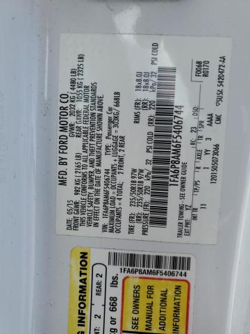 1FA6P8AM6F5406744 Ford Mustang