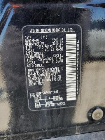 JN8AY2NE4H9700371 Nissan ARMADA PLA