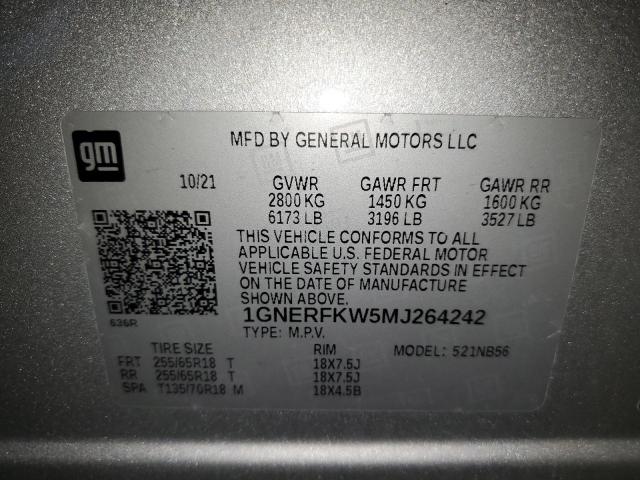 1GNERFKW5MJ264242 Chevrolet TRAVERSE L