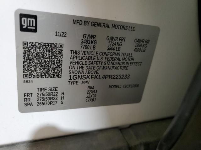 1GNSKFKL4PR223233 Chevrolet SUBURBAN K