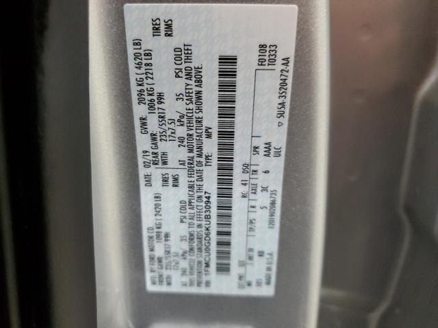 1FMCU0GD6KUB30947 Ford ESCAPE SE