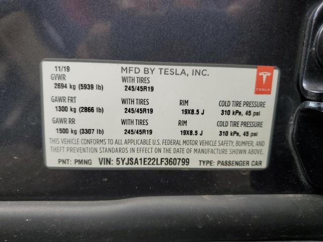 5YJSA1E22LF360799 Tesla MODEL S