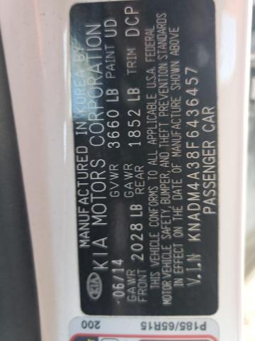 KNADM4A38F6436457 KIA RIO LX