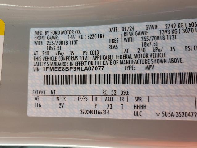 1FMEE8BP3RLA07077 Ford Bronco Out