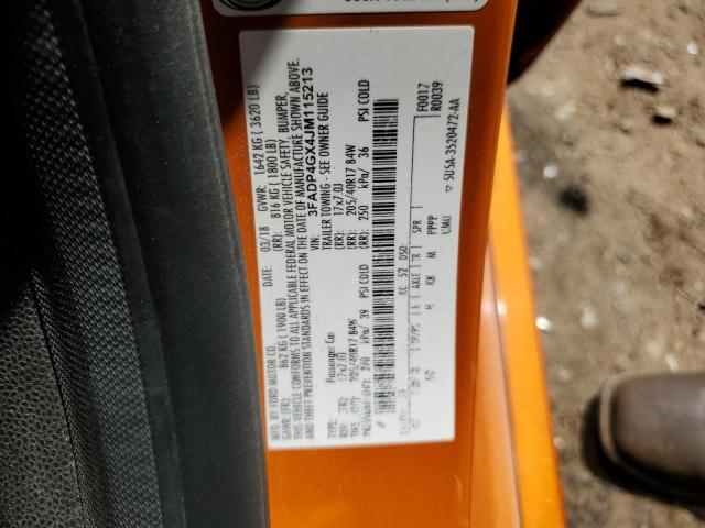 3FADP4GX4JM115213 Ford FIESTA ST