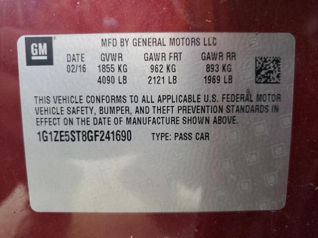 1G1ZE5ST8GF241690 Chevrolet MALIBU LT