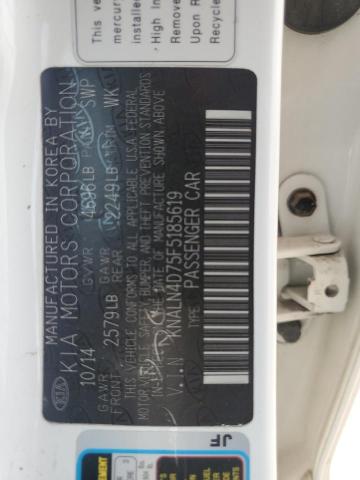 KNALN4D75F5185619 KIA CADENZA PR
