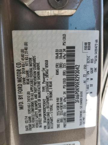 3FA6P0K90ER293042 Ford FUSION TIT