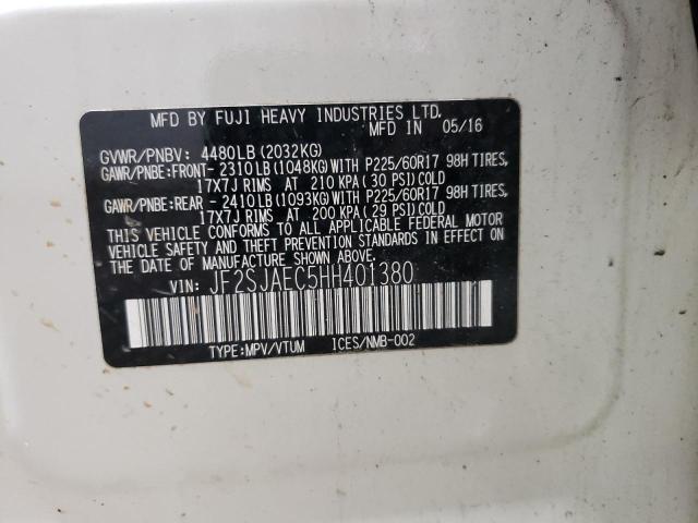JF2SJAEC5HH401380 Subaru FORESTER 2