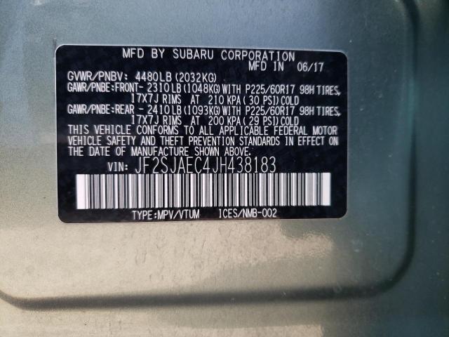 JF2SJAEC4JH438183 Subaru FORESTER 2