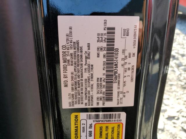 1FA6P8CF6M5141030 Ford MUSTANG GT