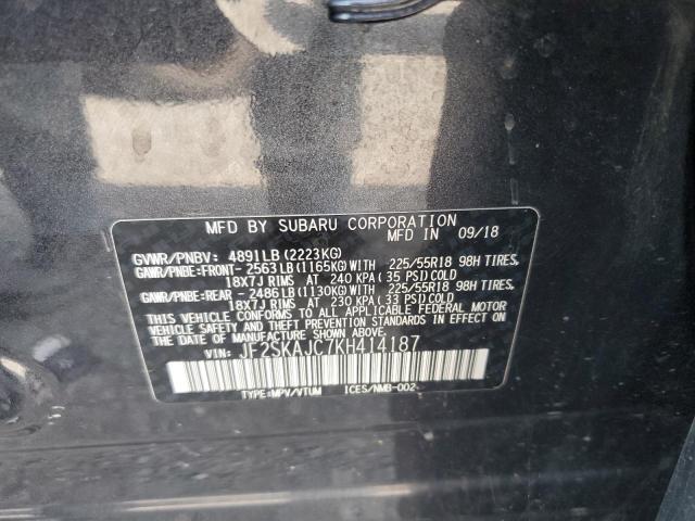 JF2SKAJC7KH414187 Subaru FORESTER S