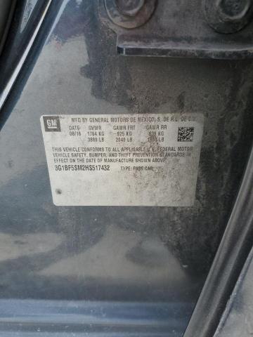 3G1BF5SM2HS517432 Chevrolet CRUZE PREM