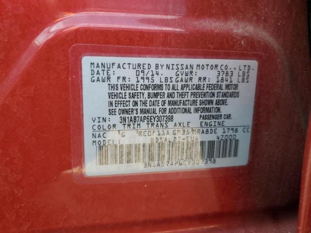 3N1AB7AP6EY307398 Nissan SENTRA S