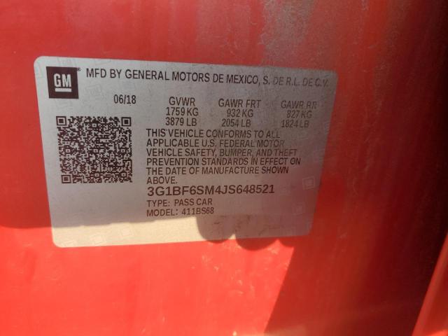 3G1BF6SM4JS648521 Chevrolet CRUZE PREM